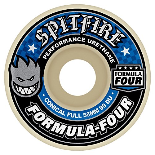 【中古】【未当て嵌める・未開封品】Spitfire Formula Four 円錐形 盛りだくさん 99du 滑るゲーム盤車輪 52粍 白いこと パーツ-ウィール