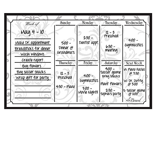 【中古】【未当て嵌める・未開封品】Dry Erase Magnet Weekly Calendar Lattice by Ala Board Dry Erase