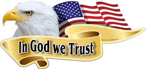 【中古】【未使用・未開封品】ProSticker 906L25 (25枚入り) 3インチ X 6インチ アメリカンプライド シリーズ in God We Trust Bald Eagle デカールステッカー|AJIMURA-SHOP