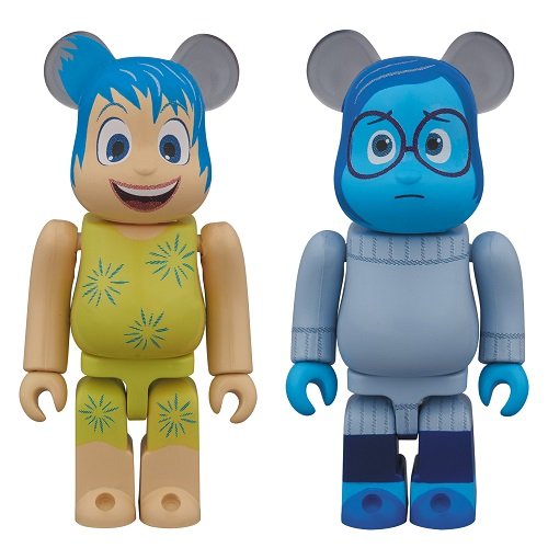 【中古】【未使用・未開封品】BE@RBRICK ベアブリック JOY & SADNESS 2PACK 『インサイド・ヘッド』 ABS&PVC製 塗装済み トレーディング可動フィギュア