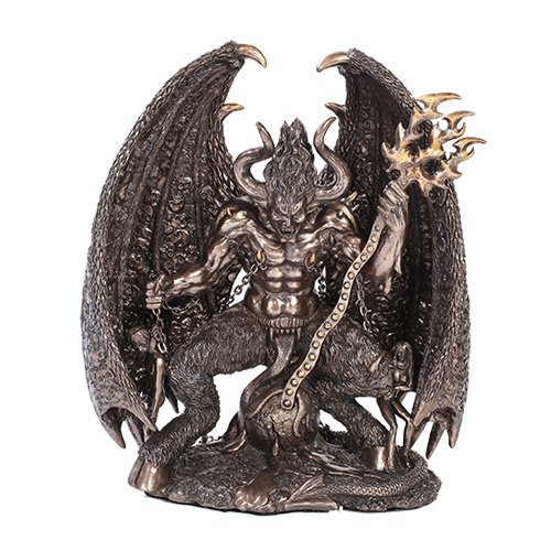 【中古】【未当て嵌める・未開封品】Pacific Trading PT Lucifer Devil ホームデコスタチュー フォールディングエンジェル 魔神