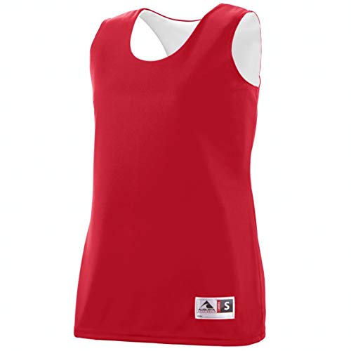 【中古】【未当てはめる・未開封品】(Large, Red/White) - Augusta Sportswear Augusta Ladies Reversible Wicking Tank