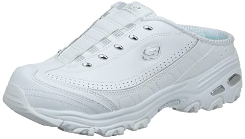 【中古】【未使用・未開封品】Skechers Sport レディース D'Lites スリップオンミュールスニーカー, ホワイト/シルバー, 6 Wide