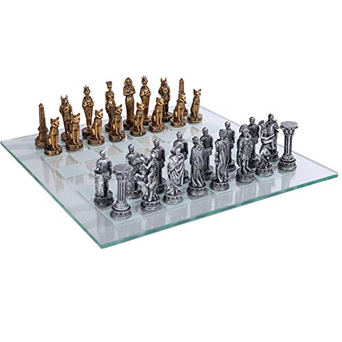 【中古】【未使用・未開封品】Chess Pacific Trading Egyptian Roman Chess Set with Glass Board｜AJIMURA-SHOP