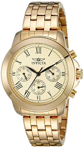 【中古】【未使用・未開封品】Invicta Women's 21654 Specialty Analog Display Swiss Quartz Gold-Plated Watch