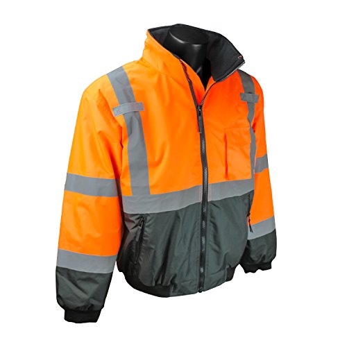 【中古】【未当て嵌める・未開封品】Radians SJ110B High Visibility Class 3 Two-インチ-One Bomber Jacket Orange Size2X by Radians