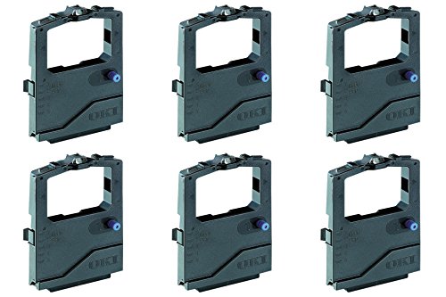 【中古】【未当てはめる・未開封品】Microlineナイロンプリンタリボン、W / re-inker、黒いこと 6 Pack