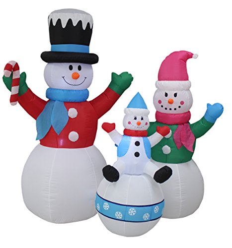 【中古】【未使用・未開封品】6足Tallクリスマスインフレータブル雪だるまSnowman Family Lighted庭デコレーション｜AJIMURA-SHOP