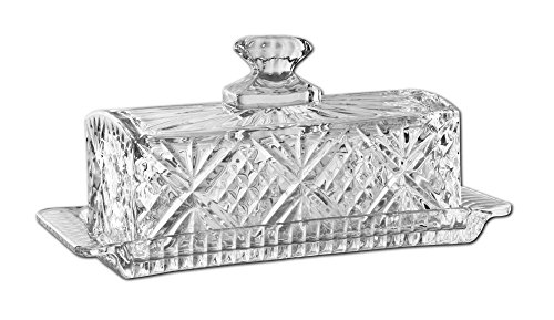 【中古】【未使用・未開封品】James Scott Crystal Covered Butter Dish