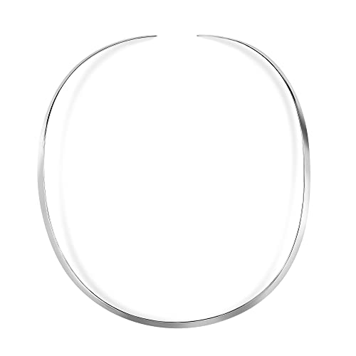 【中古】【未当て嵌める・未開封品】AeraVida ミニマリスト コンテンポポ 飾り気の無い スターリングしろがね色 チョーカーネックレス, 金属元素