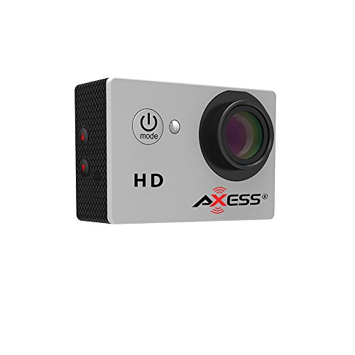 【中古】【未使用・未開封品】AXESS CS3603SL 720p HD Wide Angle Lens Sports and Action Camera with Waterproof Housing and Accessories (Silver) by Axess