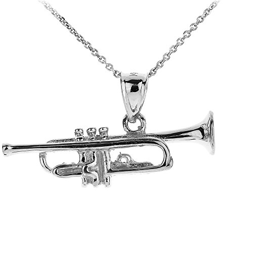 【中古】【未使用・未開封品】925スターリングシルバー 音楽チャーム トランペットペンダントネックレス シルバー|AJIMURA-SHOP