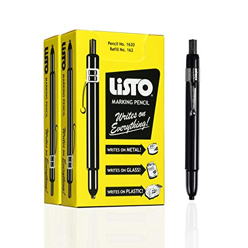 【中古】【未当て嵌める・未開封品】(2 Packs) - Listo 1620 Marking Pencil, Box of 12, BLACK, 2 Packs