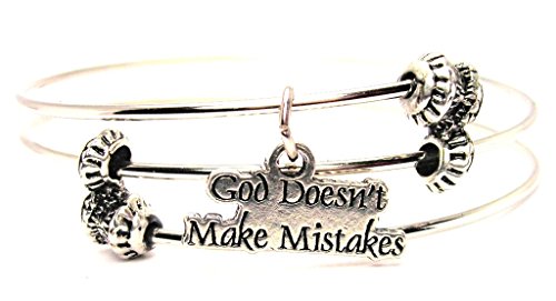 【中古】【未使用・未開封品】ChubbyChicoCharms GodないMake Mistakes Expandable Wire Tripleスタイルバングルブレスレット、2.5?\