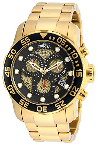 【中古】【未当てはめる・未開封品】[インビクタ] ウオッチ Pro Diver 水晶 48.8粍 容れもの ゴールド ステンレス鋼鋼同盟罷業さあ美 黒いこと文字盤 19837 メンズ [並行輸入品]