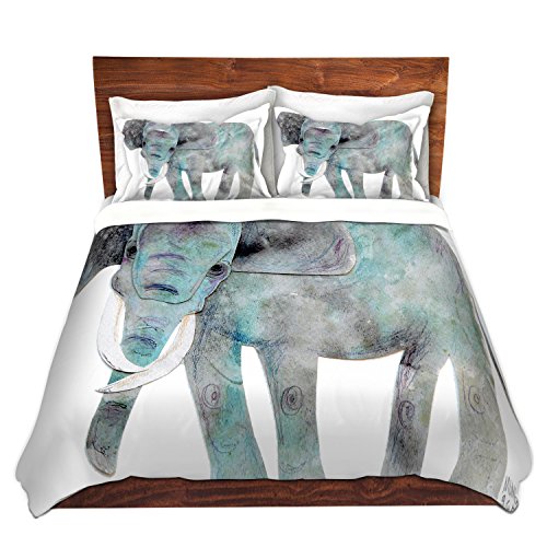 【中古】【未使用・未開封品】Dia Noche duvetWOVmarleyelephant7 掛け布団カバー 起毛ツイル クイーン枕カバーセット