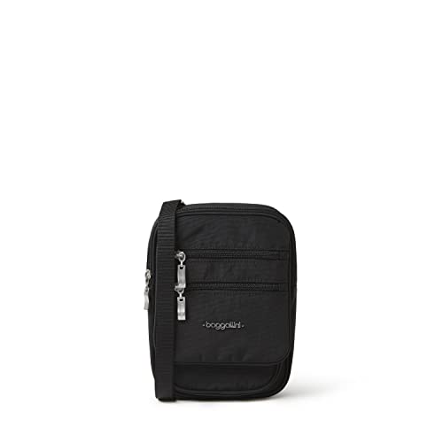 【中古】【未使用・未開封品】Baggallini RFID Journey クロスボディ, ブラック/サンド, One Size