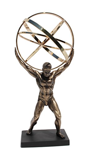 【中古】【未使用・未開封品】Atlas Carrying the Celestial Spheres Statue 9?Inch Tall