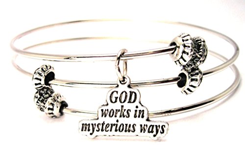 【中古】【未使用・未開封品】ChubbyChicoCharms God Works in不可解Expandable Wire Tripleスタイルバングルブレスレット、2.5?\