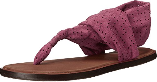 【中古】【未当て嵌める・未開封品】Sanuk APPAREL レディース US 大きさ: 7 B(M) US 色つや: 赤いこと