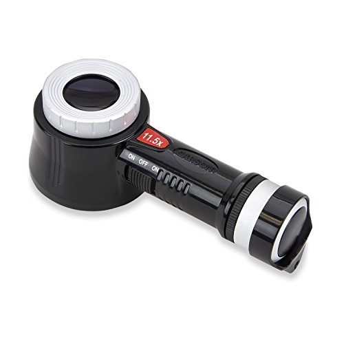 【中古】【未使用・未開封品】Carson PROシリーズ MeasureLoupe 11.5倍 LED UVライトルーペ拡大鏡 レチクルスケールとストレージケース付き (CP-45)