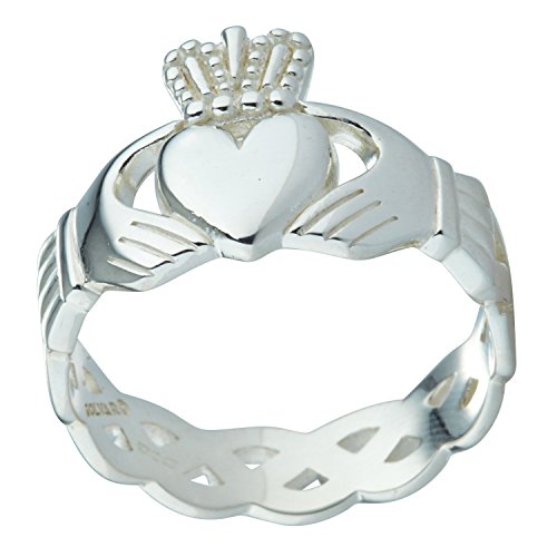【中古】【未当て嵌める・未開封品】Connemara Jewelry [S2995] クラダリング スターリングしろがね色 メンズ ケルトノットバンド