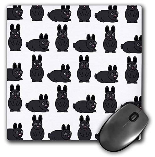 【中古】【未使用・未開封品】3droseキュートブラックLittle Rabbit Grumpy Bunnyプリント???マウスパッド、8?by 8?" ( MP _ 25326?_ 1?)|AJIMURA-SHOP