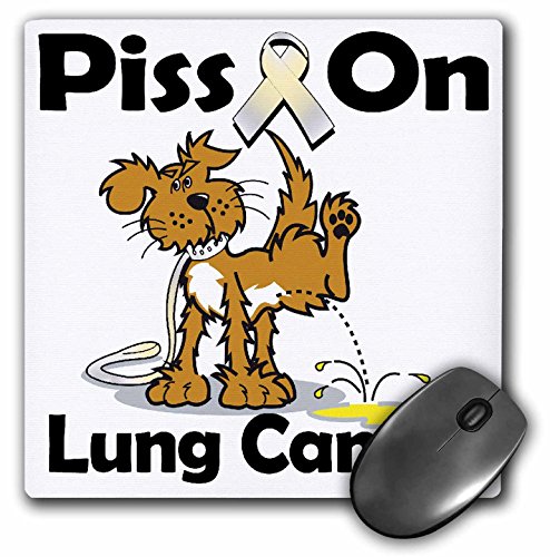 【中古】【未使用・未開封品】3drose Piss On Lung Cancer Awarenessリボン原因デザイン???マウスパッド、8?by 8?\