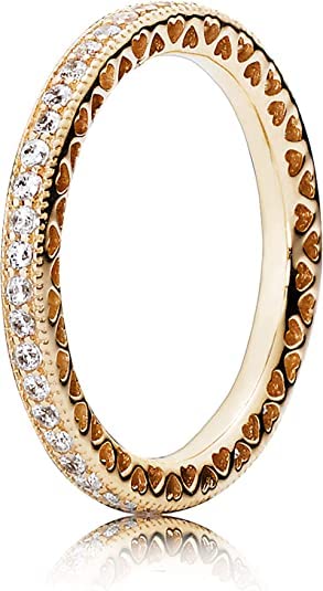 【中古】【未使用・未開封品】Pandora Jewelry ハートオブパンドラキュービックジルコニアリング ゴールド 14K サイズ7.5, ジルコニア、14Kゴールド、ゴールド。|AJIMURA-SHOP