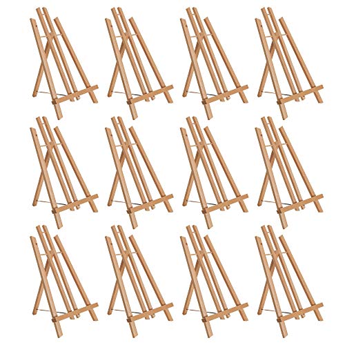 【中古】【未使用・未開封品】U.S. Art Supply 14インチ ミディアム 卓上ディスプレイスタンド Aフレーム アーティストイーゼル(12個パック) ブナ材三脚 ペインティングパーテ