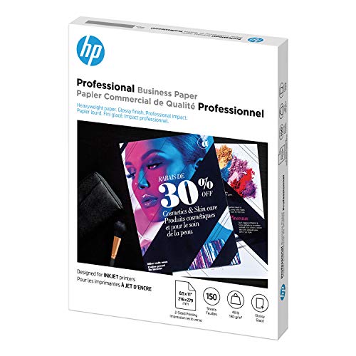【中古】【未使用・未開封品】HP Q1987A インクジェットパンフレット/フライヤー用紙 明るさ98 48ポンド 8-1/2 x 11インチ ホワイト 150枚パック
