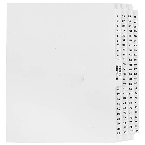 【中古】【未使用・未開封品】番号付きディバイダー 1-100。