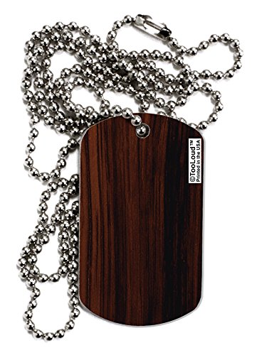 【中古】【未使用・未開封品】TooLoud Dark Wood Look大人用犬タグチェーンネックレス