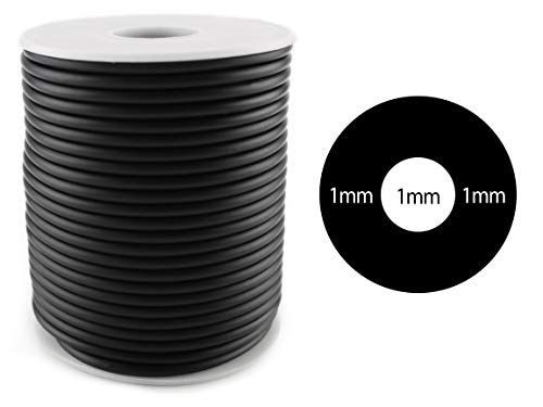 中古】【未使用・未開封品】CleverDelights Black Hollow Rubber Cord