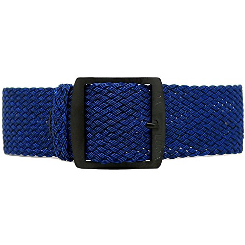 【中古】【未使用・未開封品】[DaLuca] Braided Nylon Perlon Watch Strap - Navy (PVD Buckle) : 22mm｜AJIMURA-SHOP