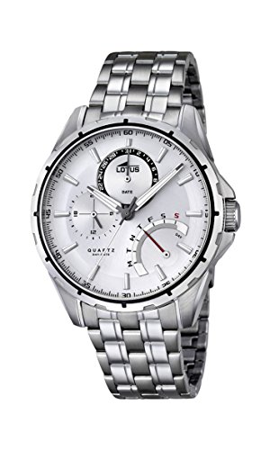 【中古】【未使用・未開封品】[男性用腕時計]Lotus Men's Quartz Watch with Silver Dial Analogue Display and Silver Stainless Steel Bracelet 18203/1[並行輸入品]