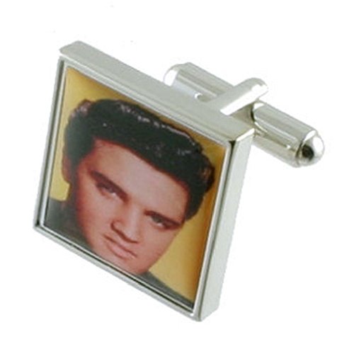 【中古】【未当て嵌める・未開封品】Cuff links Elvis Cufflinks ~快い音Hero ~ Presley快い音アイコンカフスボタン+ Hand made車寄せ