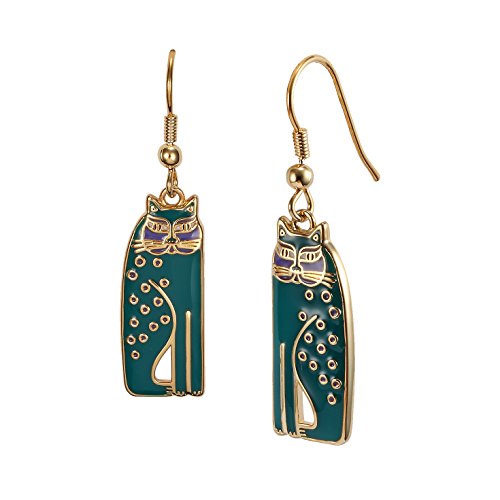 【中古】【未当て嵌める・未開封品】Laurel Burch ティール タイ王国猫 ダングルイヤリング