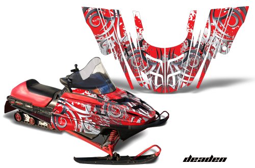 【中古】【未使用・未開封品】AMR Racing スノーモービルグラフィックキット ステッカー デカール ポラリス 700XC, 800XCR, 600 RMK 1999-2003対応 - デッドンレッド