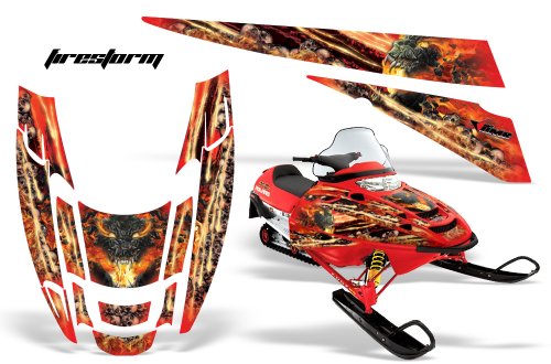 【中古】【未使用・未開封品】AMR Racing スノーモービルグラフィックキット ステッカー デカール ポラリスエッジ1999-2010対応 - ファイヤーストームレッド｜AJIMURA-SHOP