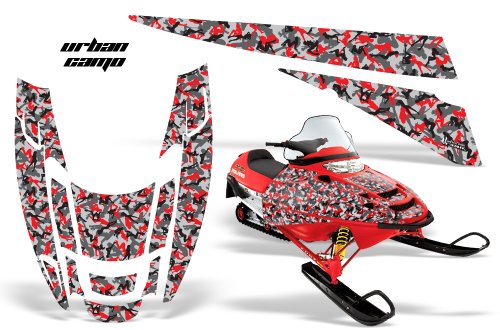 【中古】【未使用・未開封品】AMR Racing スノーモービルグラフィックキット ステッカー デカール ポラリスエッジ1999-2010対応 - アーバンカモレッド｜AJIMURA-SHOP