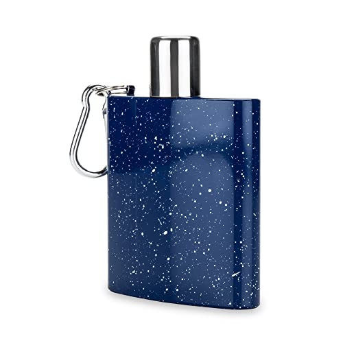 【中古】【未使用・未開封品】Foster & Rye エナメルカラビナフラスコ ブルー 1個 マルチカラー