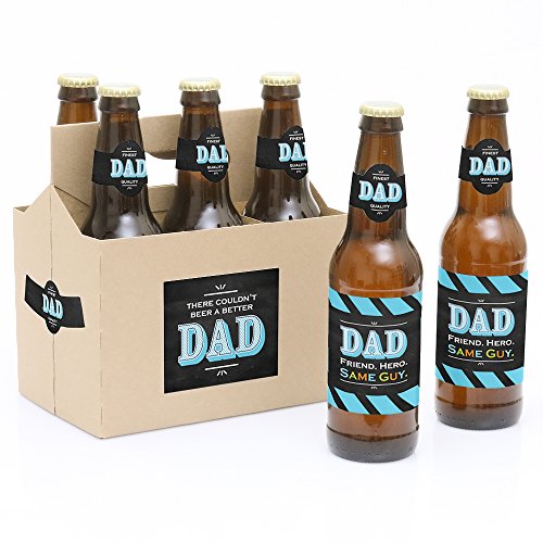 【中古】【未使用・未開封品】Dad's Day - 6 Father's Day Beer Bottle Labels with 1 Beer Carrier