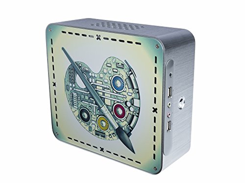 【中古】【未使用・未開封品】Integer Computers スリムミニコンピューターケース ブラックアルミニウム ミニITX モデルプリントケース A-Q5