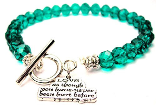 【中古】【未使用・未開封品】Love as though you have never been hurt前クリスタルToggle Bracelet Inエメラルドグリーン