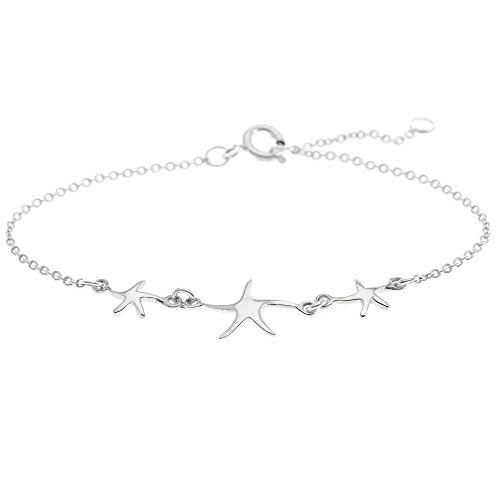 【中古】【未使用・未開封品】Silverly Women \'s。925スターリングシルバーヒトデかわいいチャームブレスレット、15?+ 2?cm Extender｜AJIMURA-SHOP
