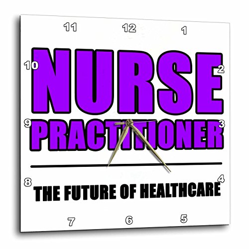 【中古】【未当て嵌める・未開封品】3dRose Nurse Practitioner The Future of Healthcare パープル 飾りつけ時辰儀 15 x 15in DPP_223929_3)