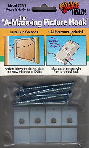 【中古】【未使用・未開封品】Quakehold。4338 the A-Maze-ing ピクチャーフック 2 Pack 4338-2