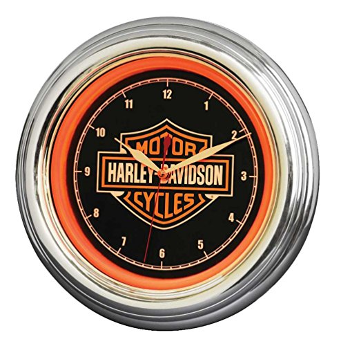 【中古】【未使用・未開封品】Harley-Davidson ハーレーダビッドソン B&S LEDクロック HDL-16633 ／ネオンクロック／アメリカン雑貨／