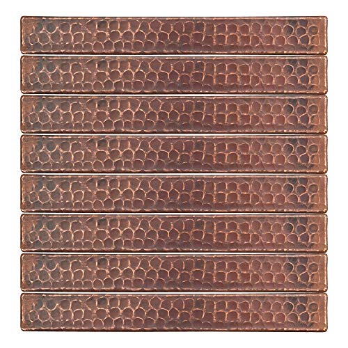 【中古】【未使用・未開封品】Premier Copper Products T18DBH-PKG8 1 x 8 in. Hammered Copper Tile